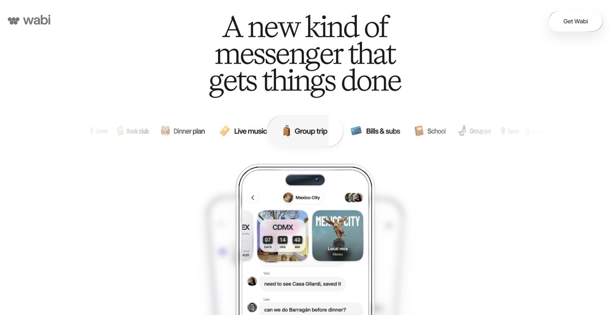 AI-powered app maker Wabi pivots to a messaging experience